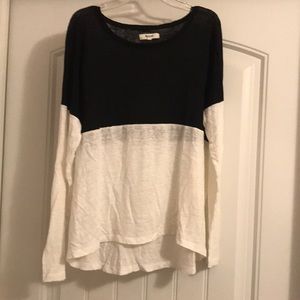 Madewell Two Toned Long Sleeve Shirt